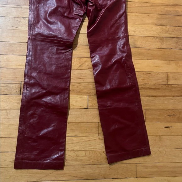 Red 100% Leather Vintage Gap Pants - Picture 8 of 8